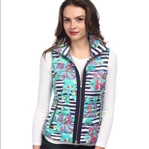 Lilly Pulitzer Quilted Striped Flower Vest
